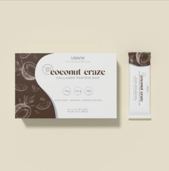 USANA Coconut Craze Collagen Protein Bar